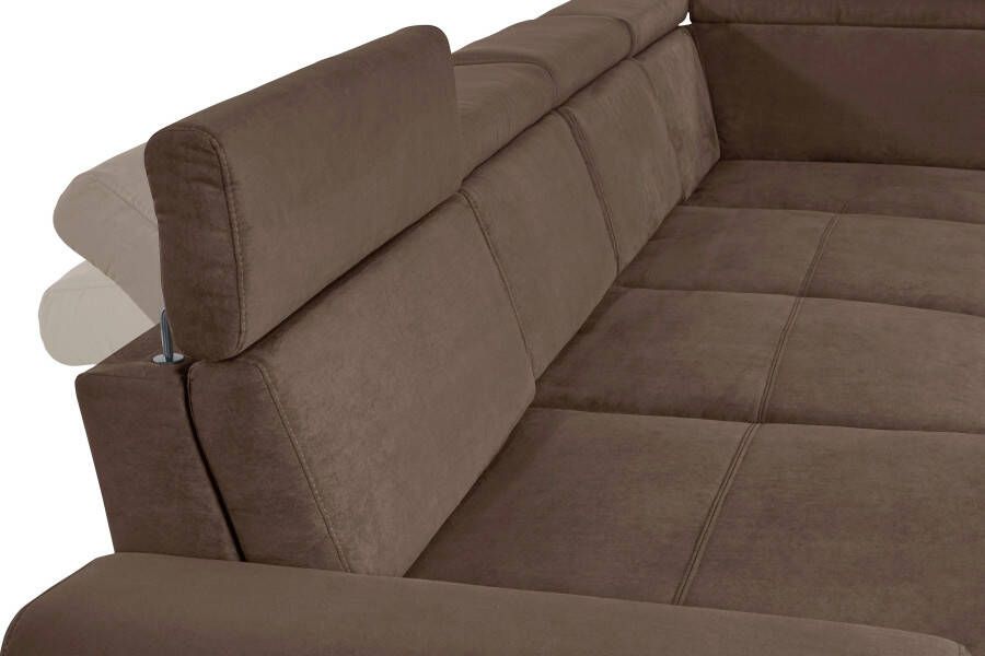 Sit&more Zithoek Gizeh U-vorm 12 cm poothoogte inclusief zitdiepteverstelling en verstelbare hoofdsteun - Foto 4