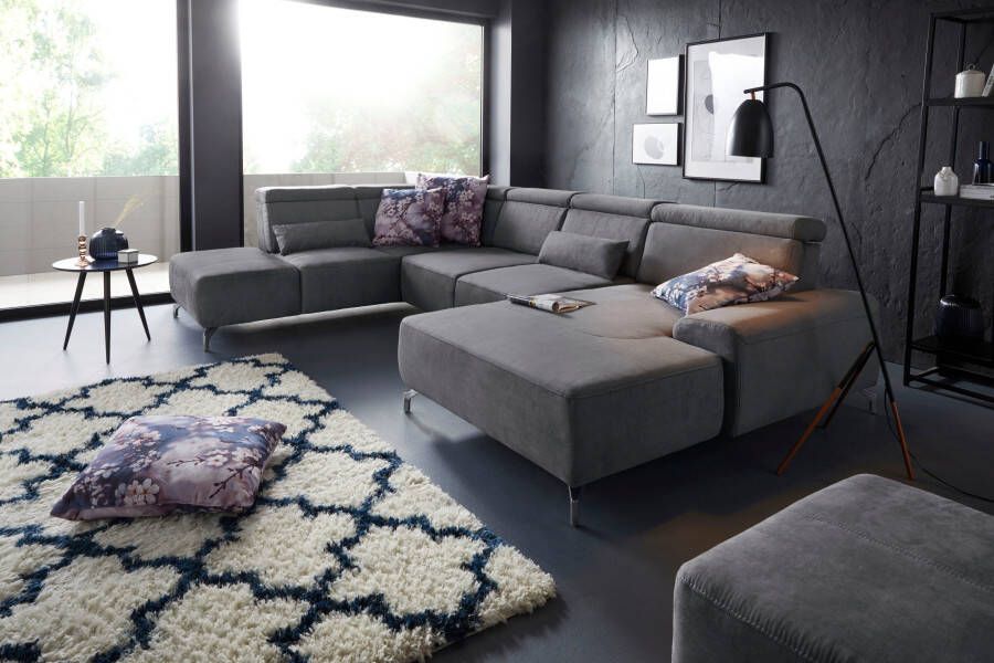 Sit&more Zithoek Gizeh U-vorm 12 cm poothoogte inclusief zitdiepteverstelling en verstelbare hoofdsteun - Foto 3