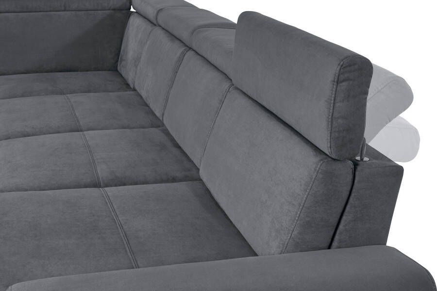 Sit&more Zithoek Gizeh U-vorm 12 cm poothoogte inclusief zitdiepteverstelling en verstelbare hoofdsteun - Foto 4