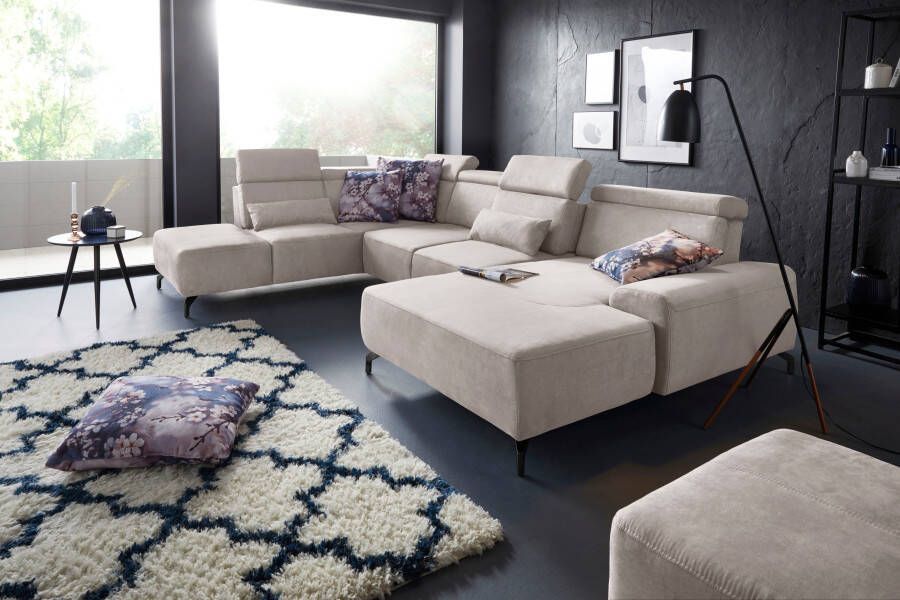 Sit&more Zithoek Gizeh U-vorm 12 cm poothoogte inclusief zitdiepteverstelling en verstelbare hoofdsteun - Foto 8