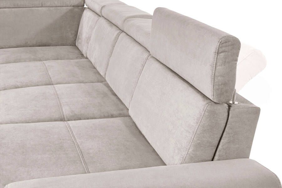 Sit&more Zithoek Gizeh U-vorm 12 cm poothoogte inclusief zitdiepteverstelling en verstelbare hoofdsteun - Foto 3