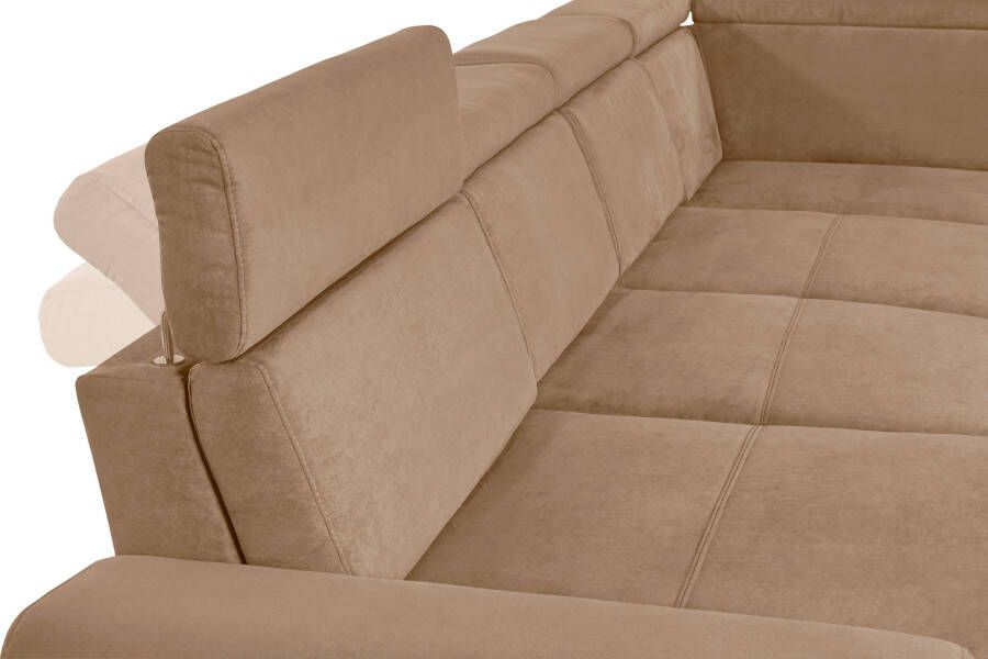 Sit&more Zithoek Gizeh U-vorm 12 cm poothoogte inclusief zitdiepteverstelling en verstelbare hoofdsteun - Foto 4