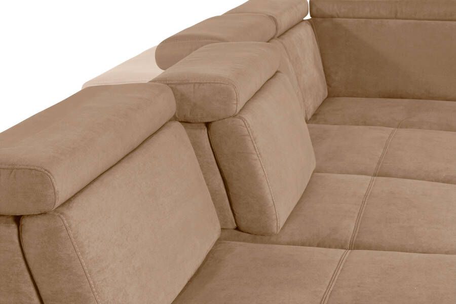 Sit&more Zithoek Gizeh U-vorm 12 cm poothoogte inclusief zitdiepteverstelling en verstelbare hoofdsteun - Foto 5