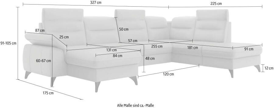 Sit&more Zithoek Astoria U-vorm naar keuze met motorische relaxfunctie - Foto 3