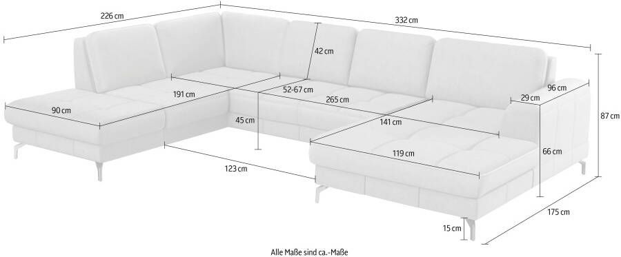 Sit&more Zithoek Bendigo V inclusief zitdiepteverstelling bodemvrijheid 15 cm in 2 pootkleuren - Foto 12