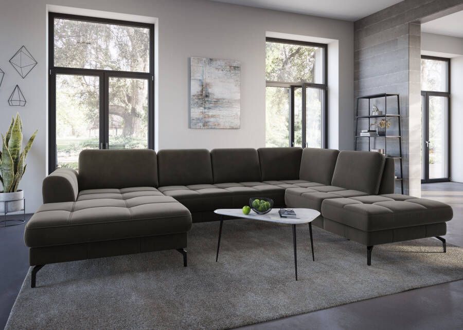 Sit&more Zithoek Bendigo U-vorm inclusief zitdiepteverstelling bodemvrijheid 15 cm in 2 pootkleuren - Foto 3