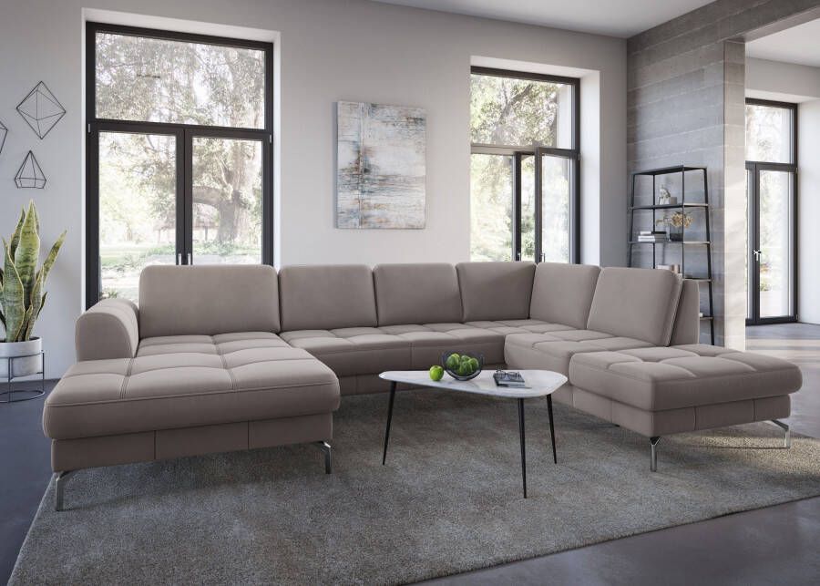 Sit&more Zithoek Bendigo U-vorm inclusief zitdiepteverstelling bodemvrijheid 15 cm in 2 pootkleuren - Foto 2