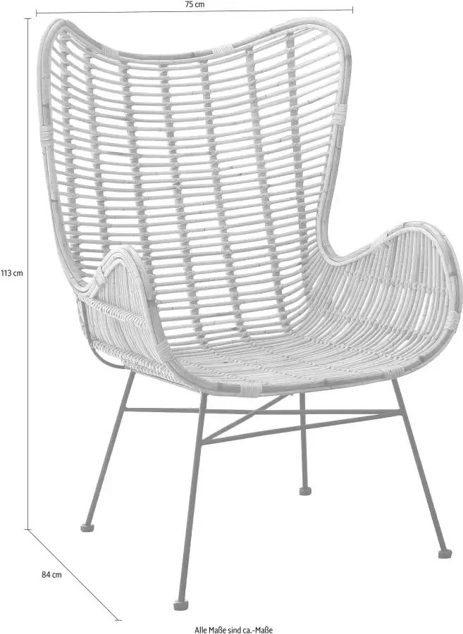 SIT Fauteuil &Chairs met gebogen armleuningen in zwart of ecru shabby chic - Foto 4