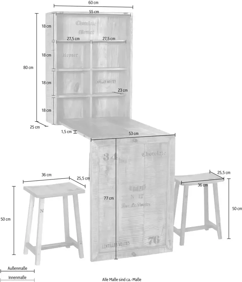 SIT Klaptafel inclusief 2 hockers - Foto 2