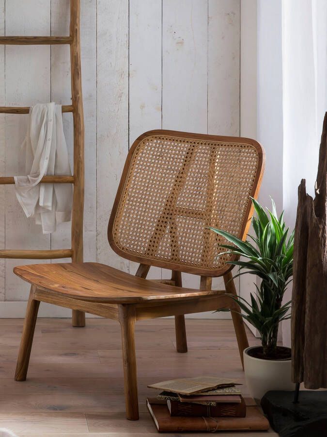 SIT Rotanstoel met weens vlechtwerk moderne lounge chair geschikt voor alle kamers - Foto 5