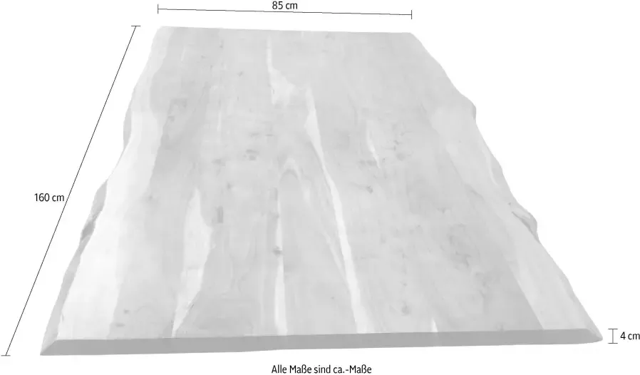 SIT Tafelblad van massief acaciahout in boomstam-look - Foto 1