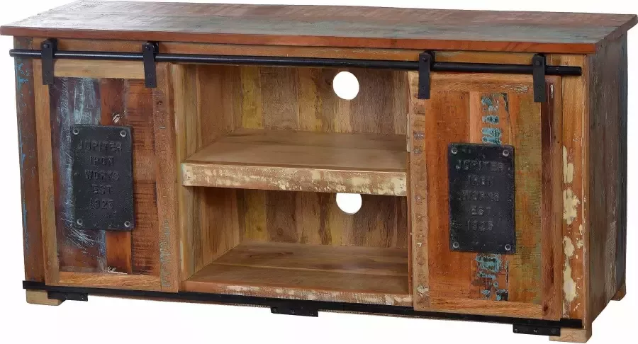 SIT Tv-meubel JUPITER van gerecycled gebruikt hout breedte 130 cm shabby chic vintage - Foto 2