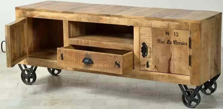 SIT Tv-meubel Rustiek in factory-design breedte 140 cm shabby chic vintage - Foto 2
