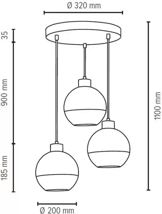 SPOT Light Hanglamp Fresh Hanglamp van echt beton halfgesatineerde kappen van glas - Foto 2