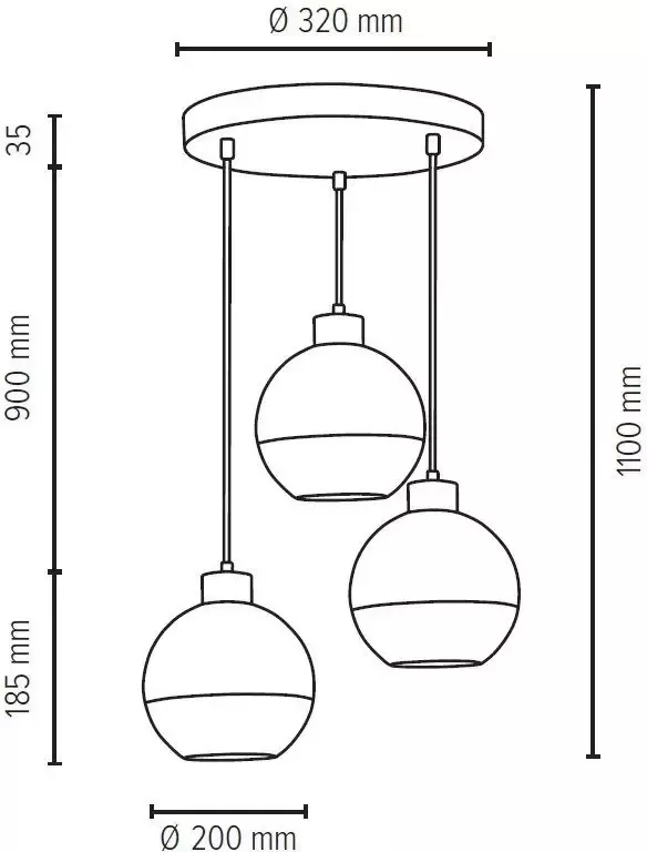 SPOT Light Hanglamp Fresh Hanglamp lampenkap van glas in de hoogte instelbaar (1 stuk) - Foto 1
