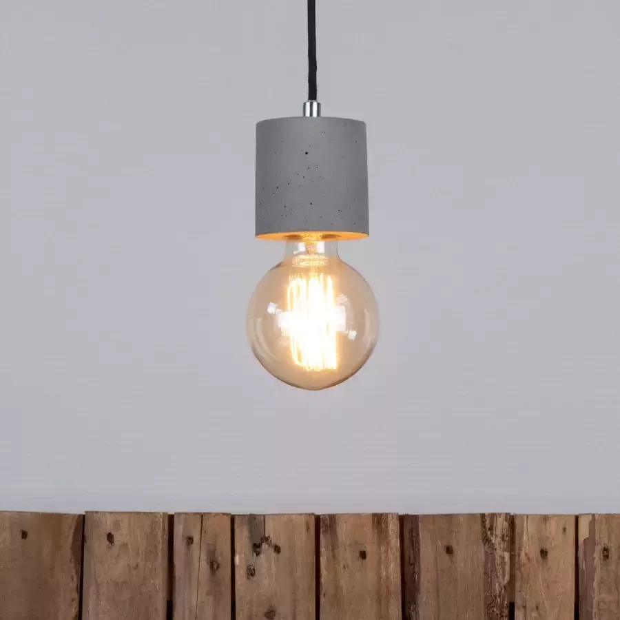 SPOT Light Hanglamp Strong Hanglamp echt beton textielen kabel natuurproduct duurzaam - Foto 1