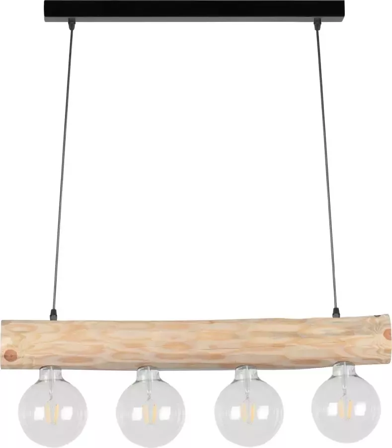 SPOT Light Hanglamp TRABO SIMPLE Hanglamp houten balk van massief grenenhout Ø 8-12 cm - Foto 1