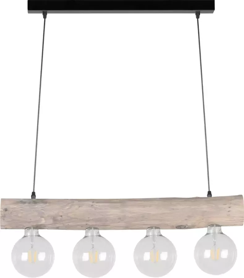 SPOT Light Hanglamp TRABO SIMPLE Hanglamp houten balk van massief grenenhout hout grijs gebeitst - Foto 1