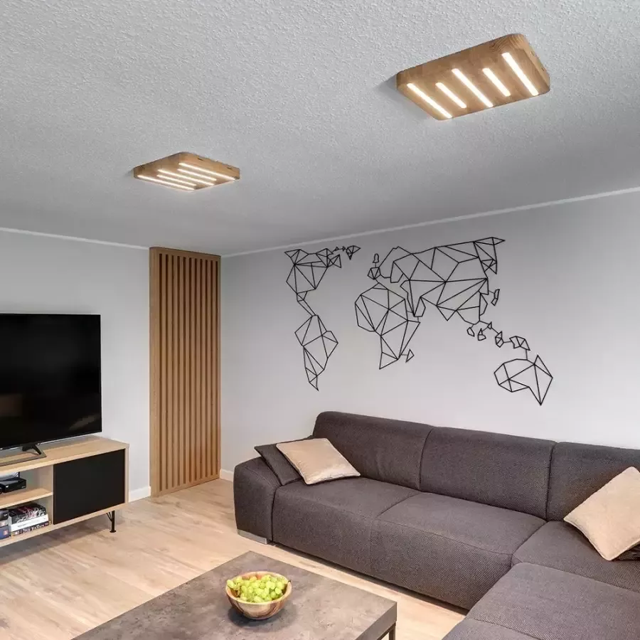 SPOT Light Led-plafondlamp Neele Inclusief 24V led modules natuurproduct van eikenhout duurzaam