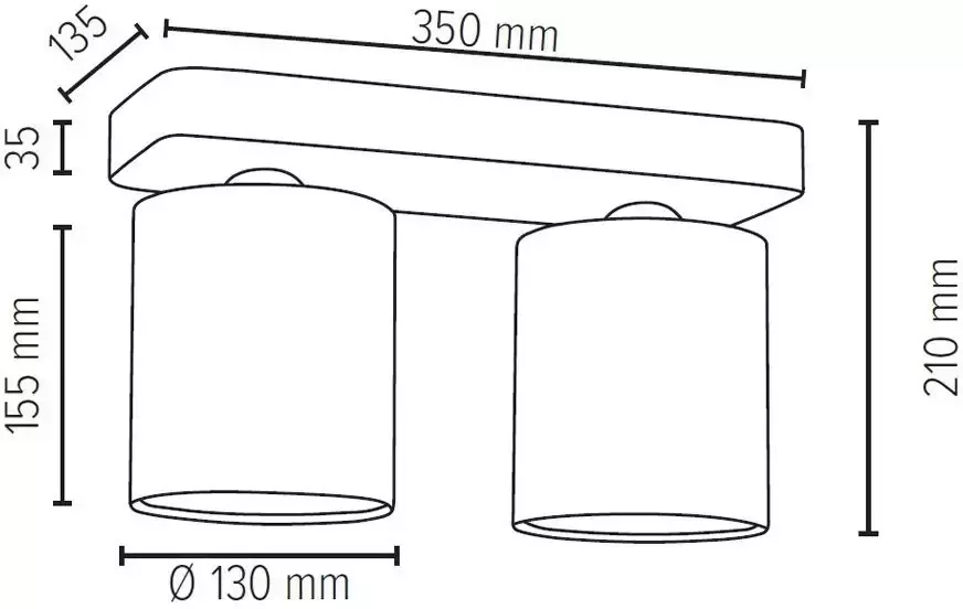 SPOT Light Plafondlamp Gentle Lampenkap van waardevolle stof echt beton met de hand gemaakt (1 stuk)