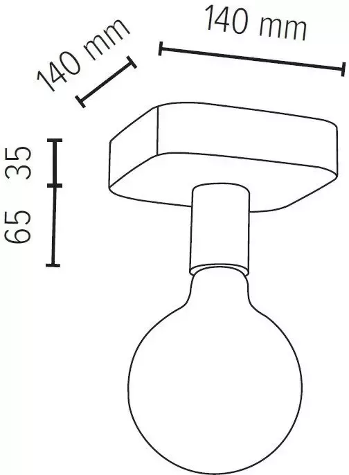 SPOT Light Plafondlamp Voortaan Echt beton met de hand gemaakt ideaal voor vintage lampen (1 stuk) - Foto 1