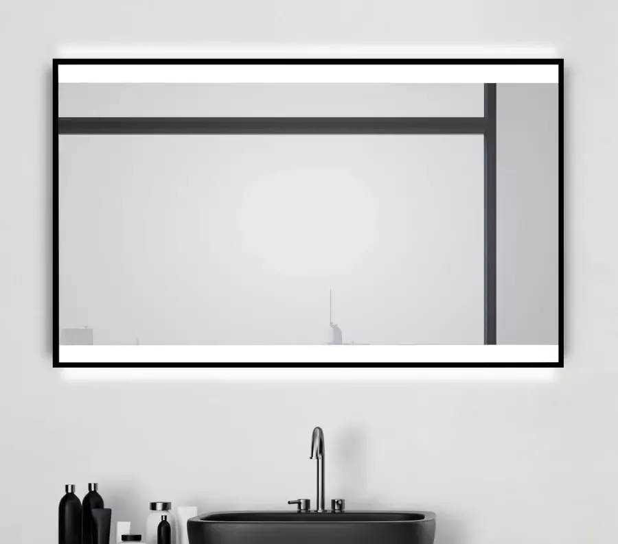 Talos Badspiegel Black SHINE Bxh: 120x70 cm energiebesparend (complete set) - Foto 1