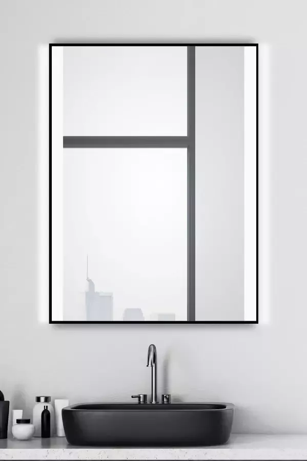 Talos Badspiegel Black SHINE Bxh: 80x60 cm energiebesparend (complete set) - Foto 2