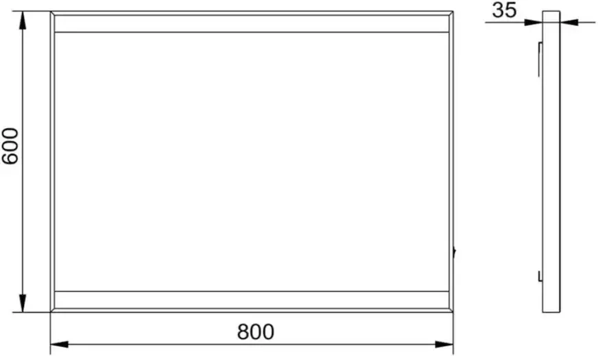 Talos Badspiegel Black SHINE Bxh: 80x60 cm energiebesparend (complete set) - Foto 7
