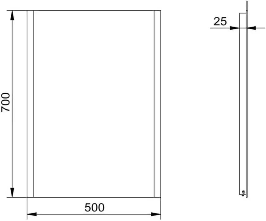 Talos Badspiegel Loft Bxh: 50x70 cm energiebesparend (complete set) - Foto 4