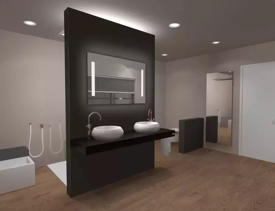 Talos Badspiegel Star energiebesparend met digitale klok - Foto 3
