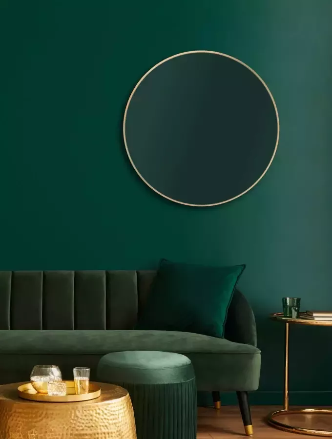 Talos Wandspiegel decoratieve ronde spiegel met aluminiumframe ø 80 cm - Foto 6