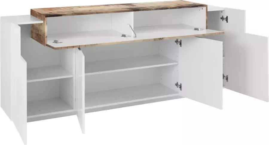 INOSIGN Dressoir Coro Kommode Schrank Kredenz grifflos mit Einlegeböden Breedte ca. 200 cm - Foto 4