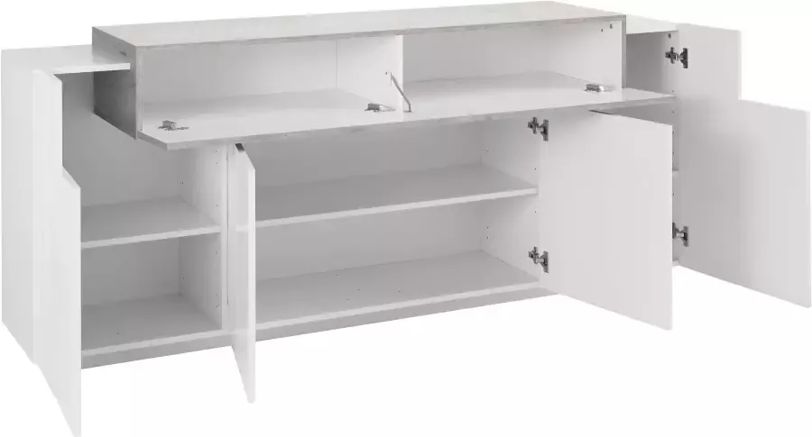 INOSIGN Dressoir Coro Kommode Schrank Kredenz grifflos mit Einlegeböden Breedte ca. 200 cm - Foto 4