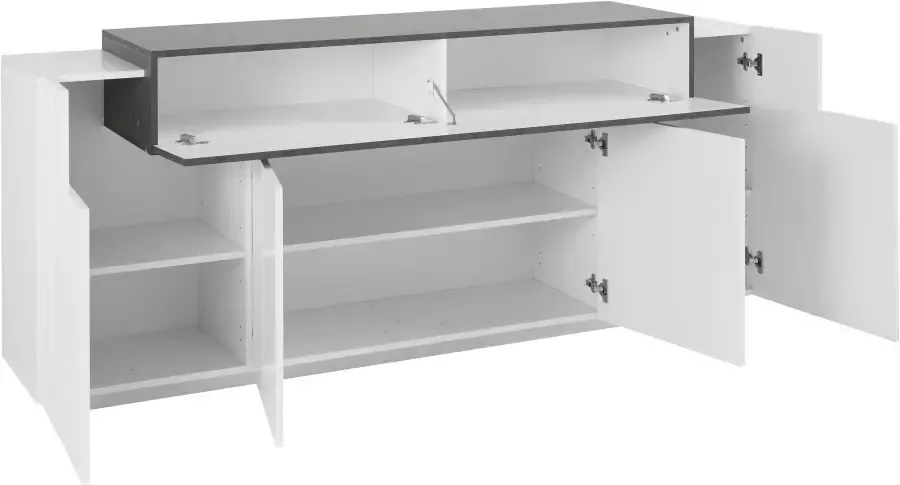 INOSIGN Dressoir Coro Kommode Schrank Kredenz grifflos mit Einlegeböden Breedte ca. 200 cm - Foto 4