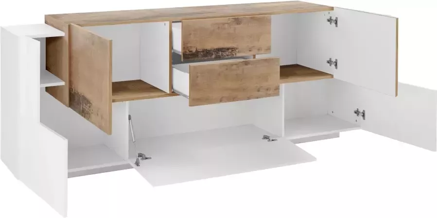 INOSIGN Dressoir Coro Kommode Schrank Kredenz grifflos mit Einlegeböden Breedte ca. 220 cm - Foto 7