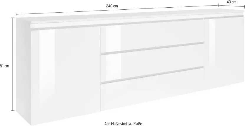 INOSIGN Dressoir Magic Kommode Schrank Kredenz Breedte 240 cm zonder verlichting - Foto 11