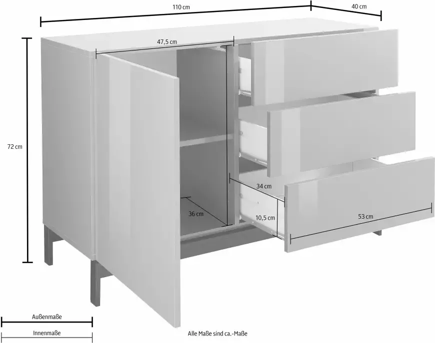 INOSIGN Dressoir Metis Breedte 110 cm