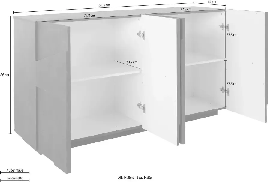 INOSIGN Dressoir Ping Breedte 162 5 cm - Foto 2