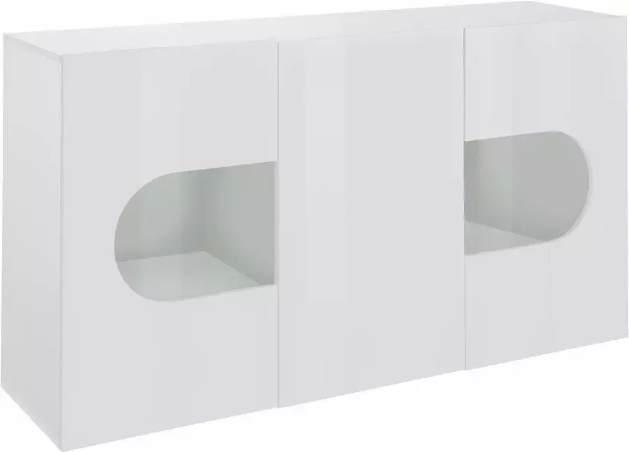 INOSIGN Dressoir Real Vitrine Kommode Schrank komplett hochglanz lackiert Breedte 150 cm