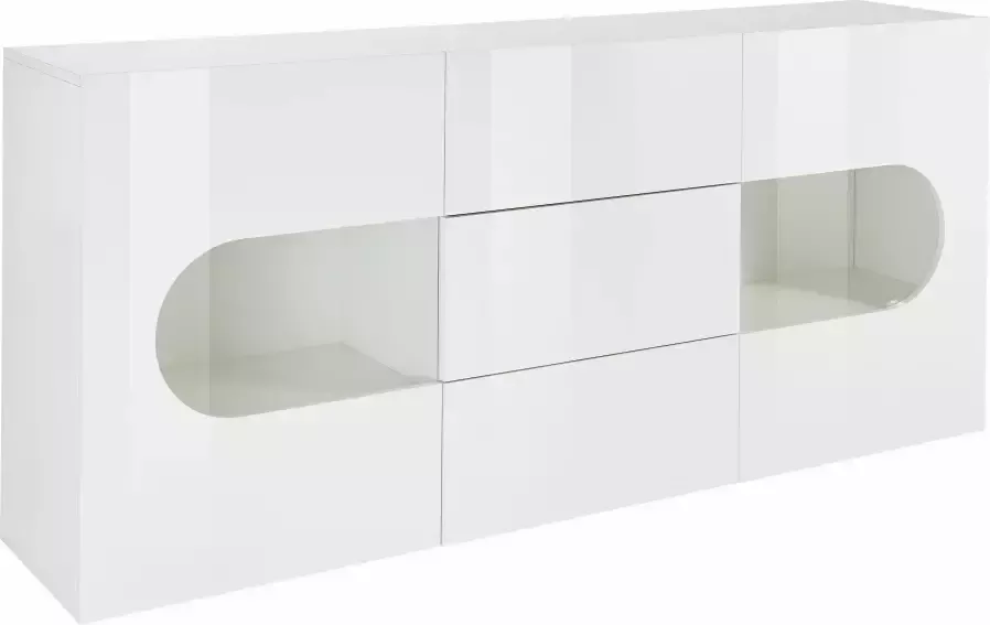 INOSIGN Dressoir Real Vitrine Kommode Schrank komplett hochglanz lackiert Breedte 180 cm - Foto 5