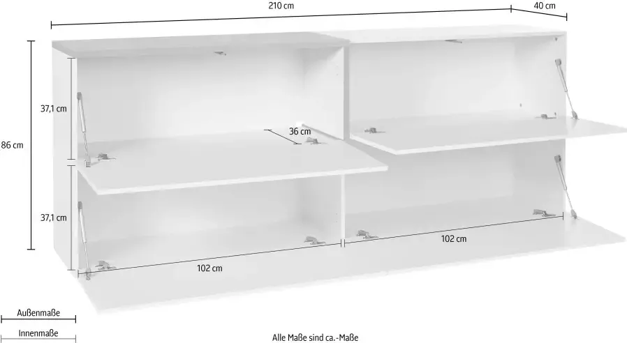 INOSIGN Dressoir ZET Breedte 210 cm - Foto 4