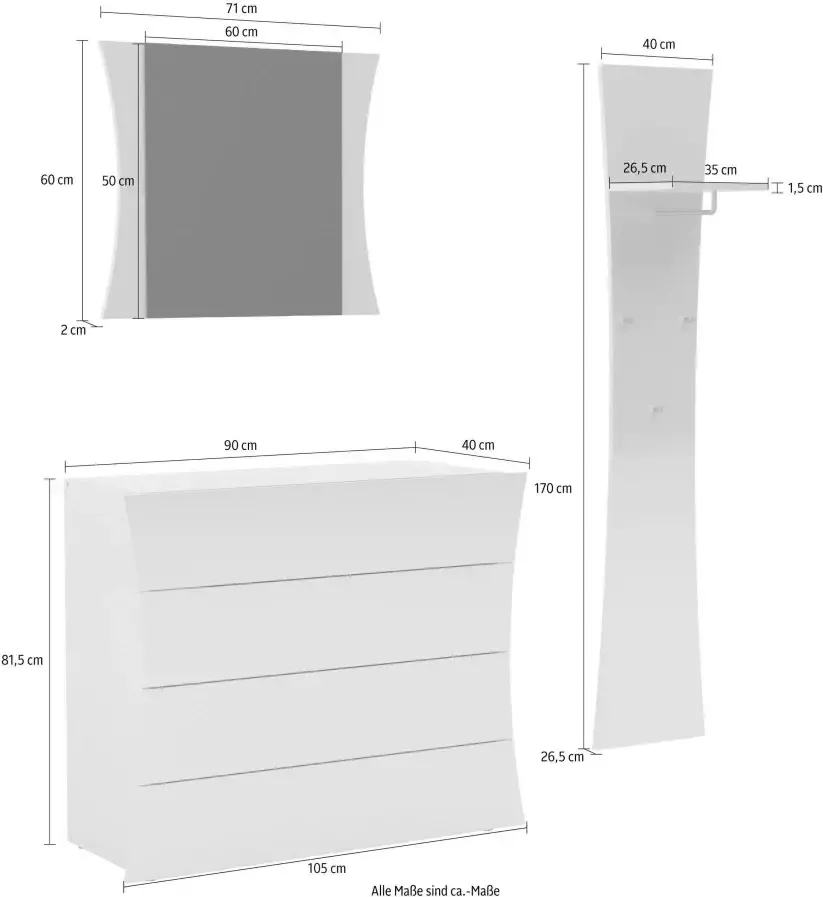 INOSIGN Halmeubelset Arco (set 3-delig)