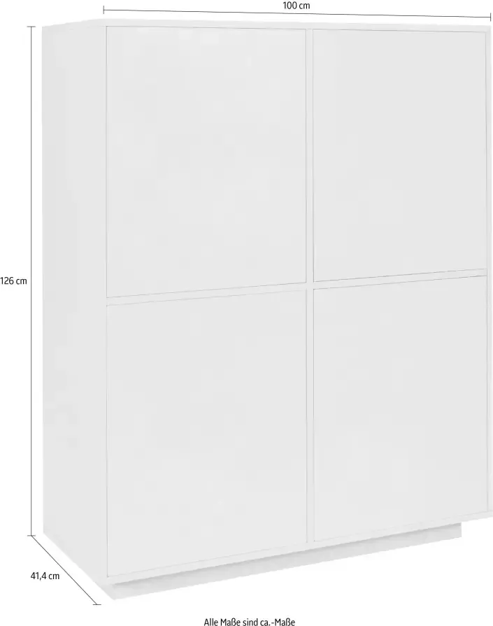 INOSIGN Highboard Bloom Hoogte ca. 126 cm - Foto 4