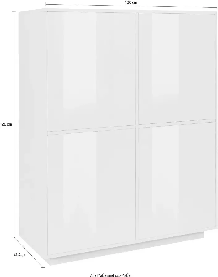 INOSIGN Highboard Bloom Hoogte ca. 126 cm - Foto 4