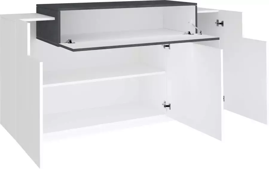 INOSIGN Kast Coro Kommode Schrank Kredenz grifflos Breedte 140 cm hoogglansfronten - Foto 5