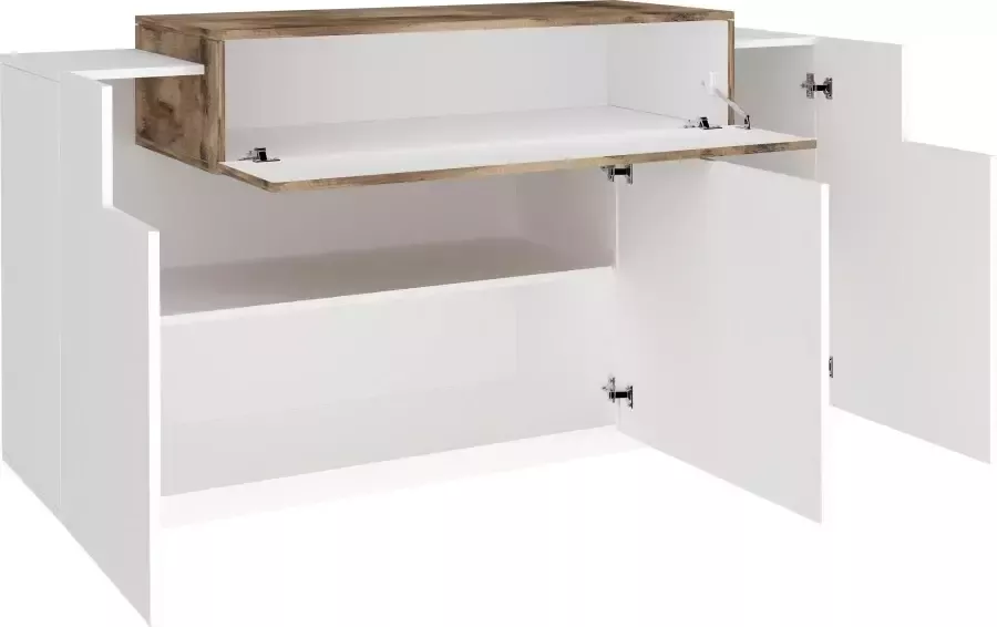 INOSIGN Kast Coro Kommode Schrank Kredenz grifflos Breedte 140 cm hoogglansfronten - Foto 6