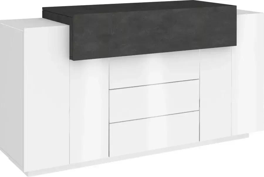 INOSIGN Kast Coro Kommode Schrank Kredenz grifflos Breedte 160 cm hoogglansfronten - Foto 4