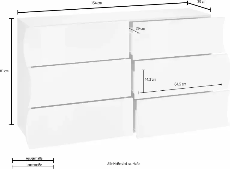 INOSIGN Kast Onda Breedte 154 cm - Foto 8