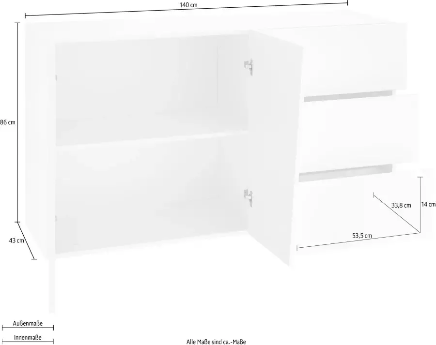 INOSIGN Kast VEGA Breedte 140 cm - Foto 2