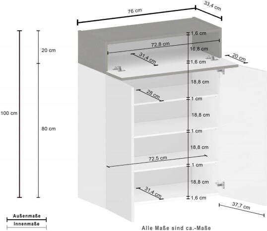 INOSIGN Schoenenkast Savona (1 stuk) - Foto 2